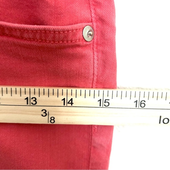 RAG & BONE The Zipper Capri Jeans Pants Skinny Ankle Cropped Coral Red Size 28 - Picture 12 of 15